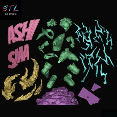 stl izuku midoriya deku impresion 3d my hero academia