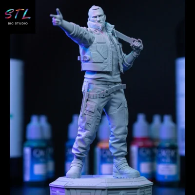 stl jackie welles cyberpunk 2077 para imprimir en 3d