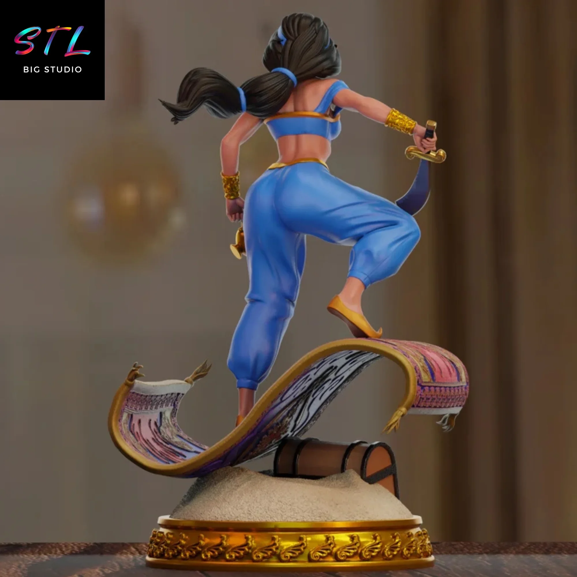 stl jasmine aladdin impresion 3d figura princesa disney stl jasmine aladdin impresion 3d figura princesa disney