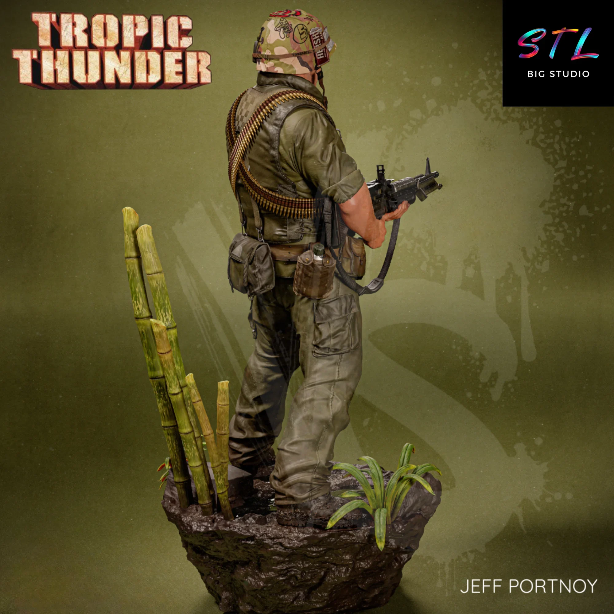 stl jeff portnoy figura tropic thunder para impresion 3d stl jeff portnoy figura tropic thunder para impresion 3d