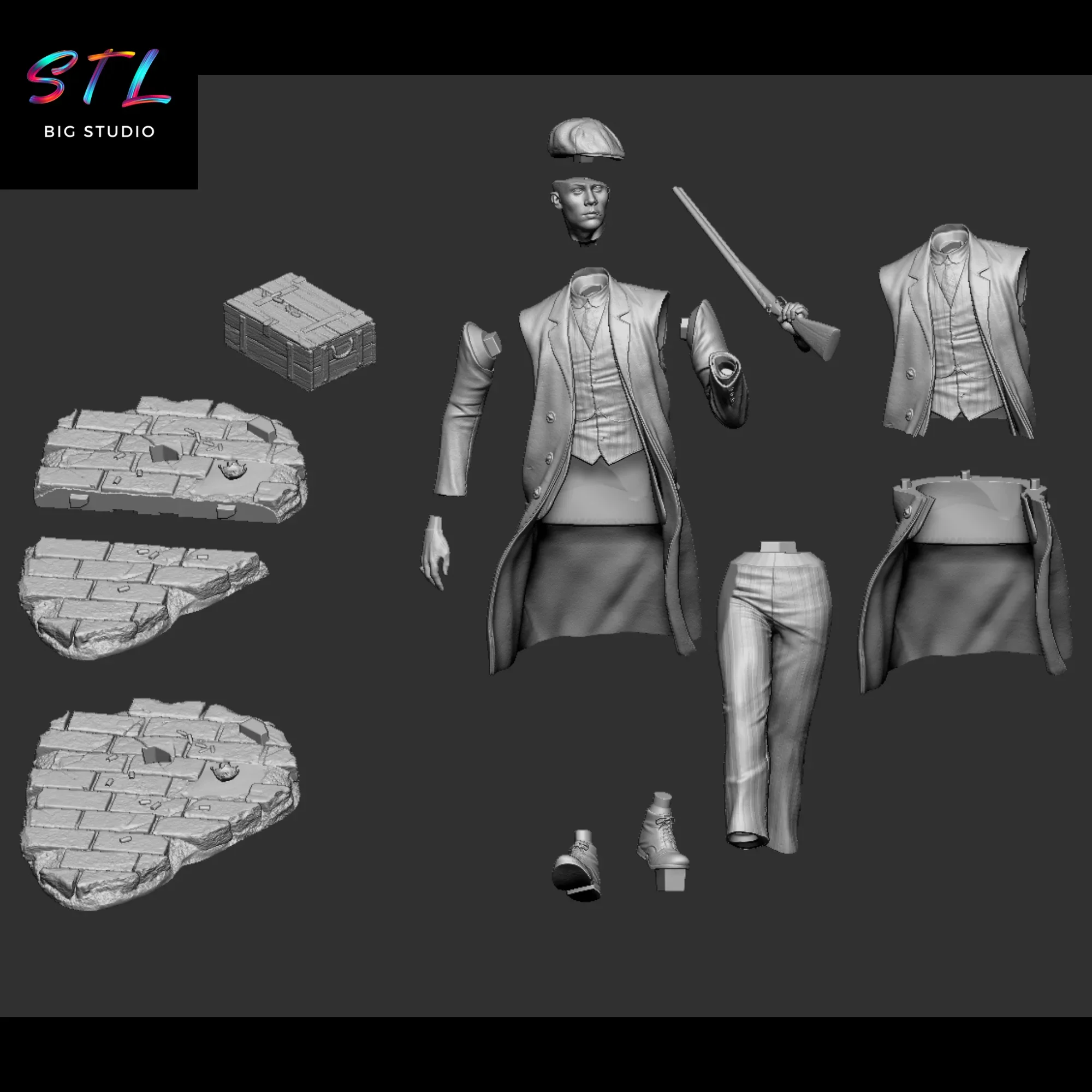 stl john shelby peaky blinders para imprimir en 3d stl john shelby peaky blinders para imprimir en 3d