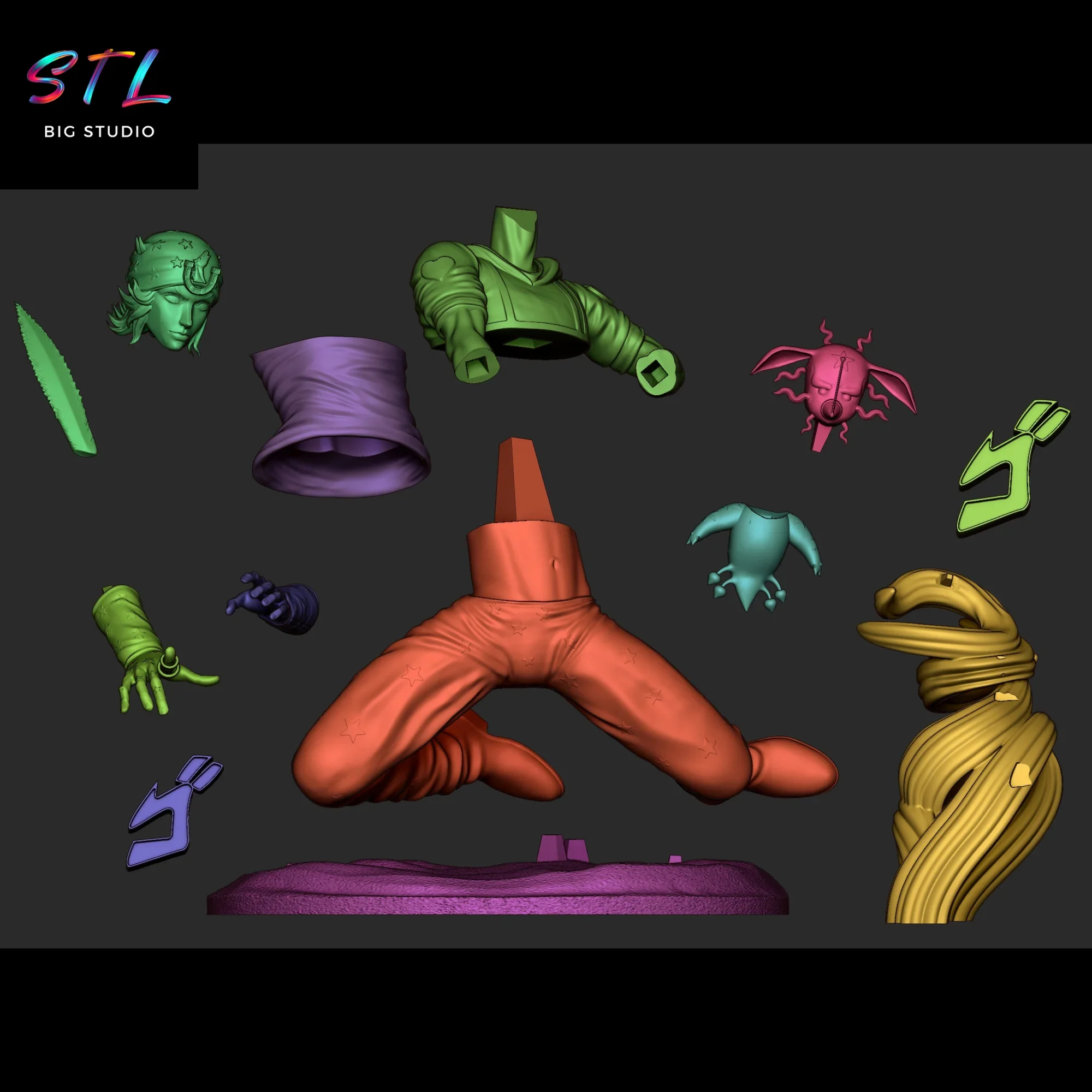 stl johnny joestar figura impresion 3d jojo's bizarre adventure stl johnny joestar figura impresion 3d jojo's bizarre adventure