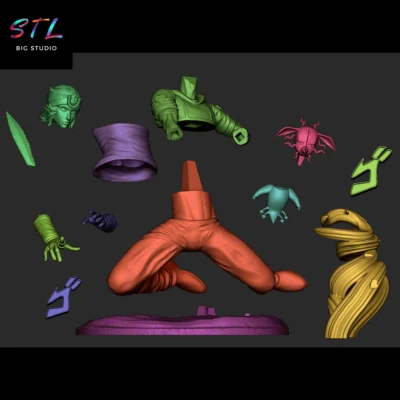 stl johnny joestar figura impresion 3d jojo's bizarre adventure
