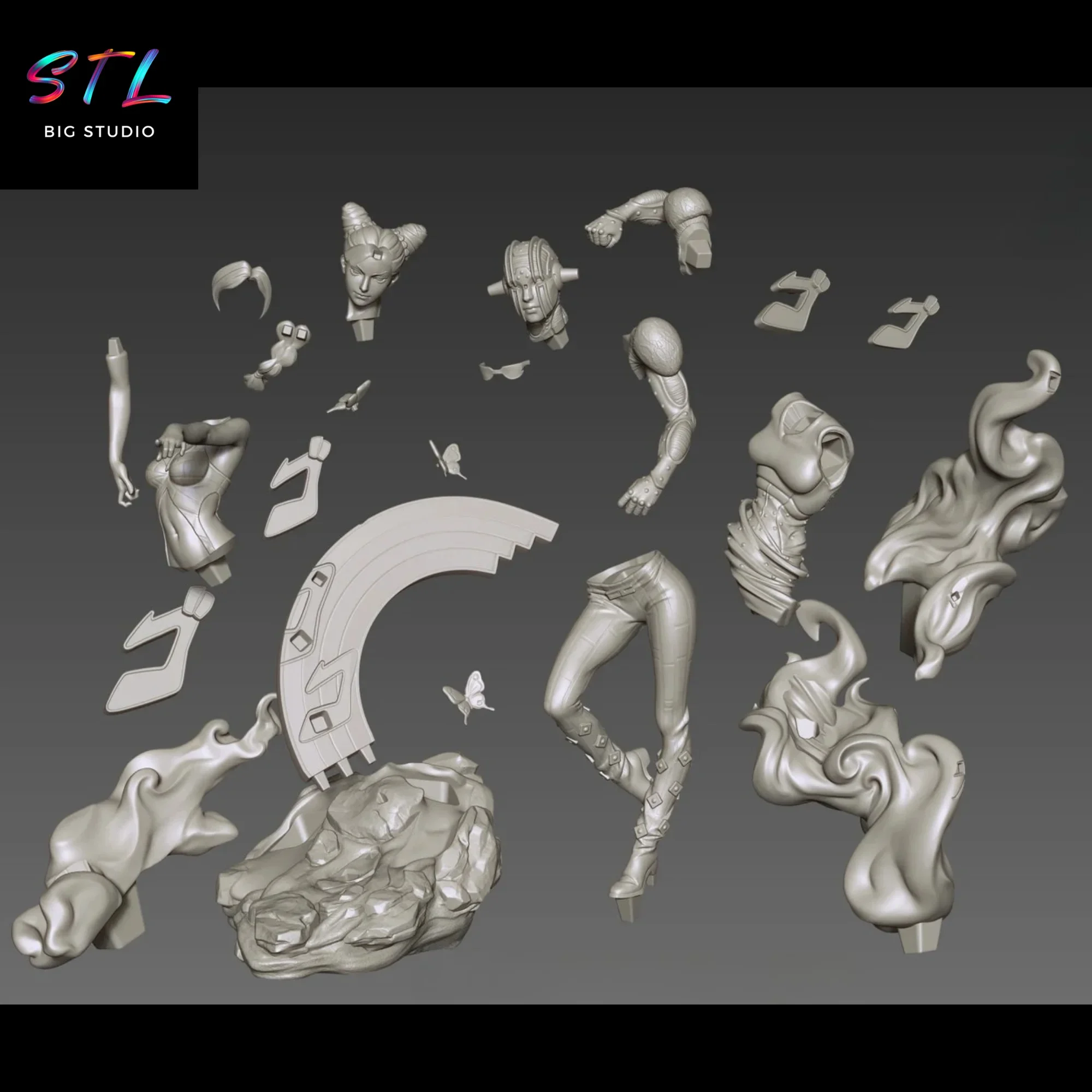 stl jolyne cujoh impresion 3d jojo's bizarre adventure stl jolyne cujoh impresion 3d jojo's bizarre adventure