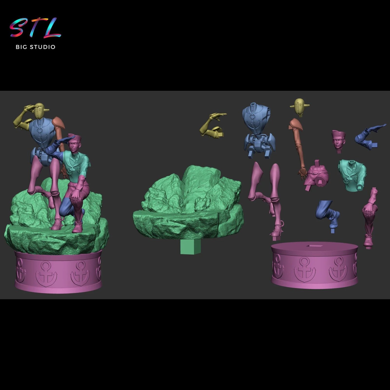 stl josuke higashikata jojo's bizarre adventure figura impresion 3d stl josuke higashikata jojo's bizarre adventure figura impresion 3d