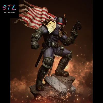 stl juez dredd figura para impresion 3d
