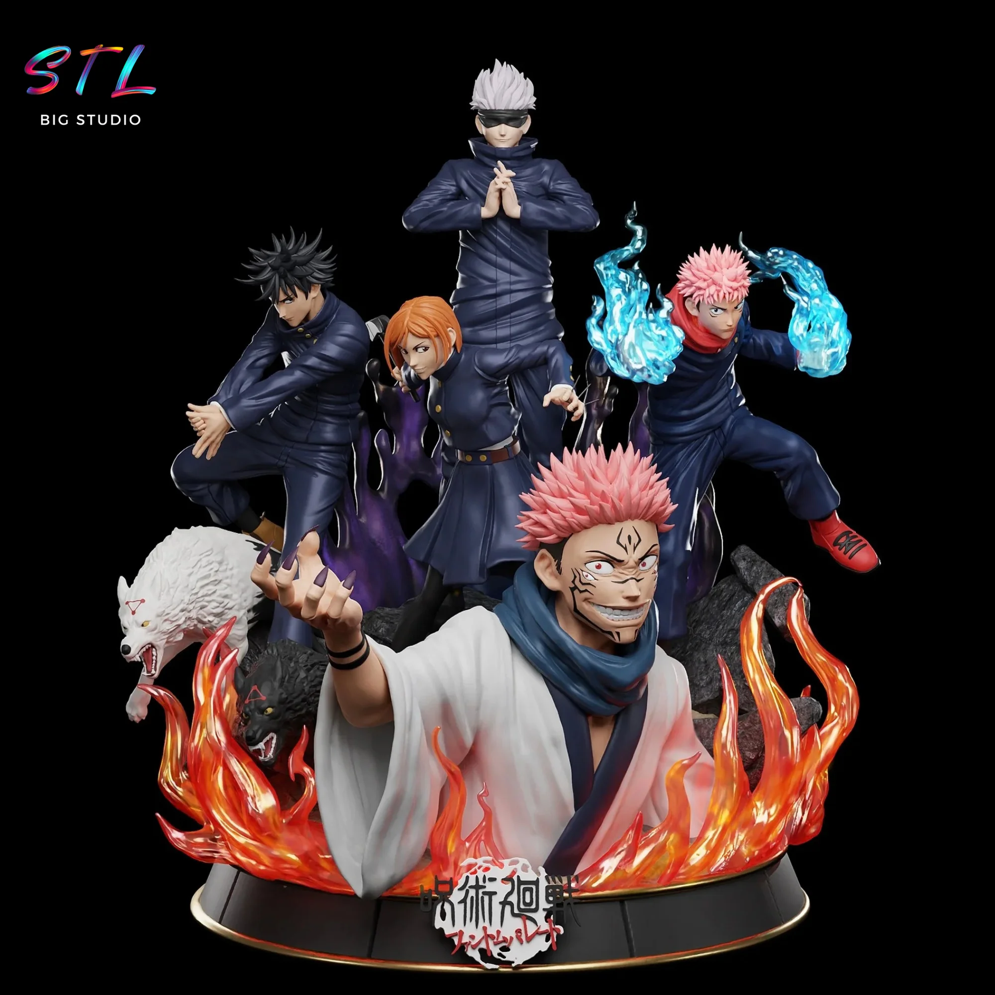stl jujutsu kaisen diorama imprimir 3d
