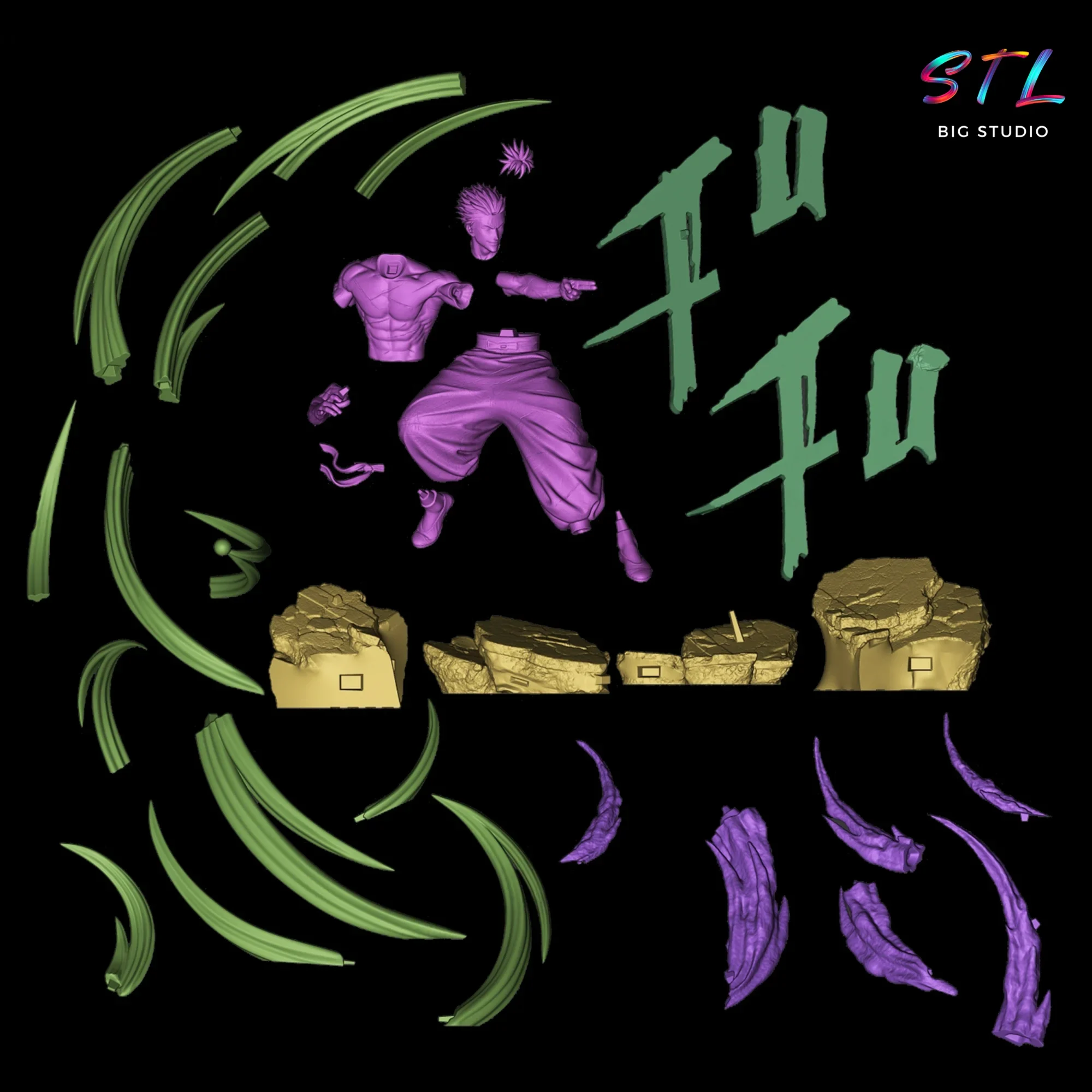 stl jujutsu kaisen figura gojo vs sukuna para impresion 3d stl jujutsu kaisen figura gojo vs sukuna para impresion 3d