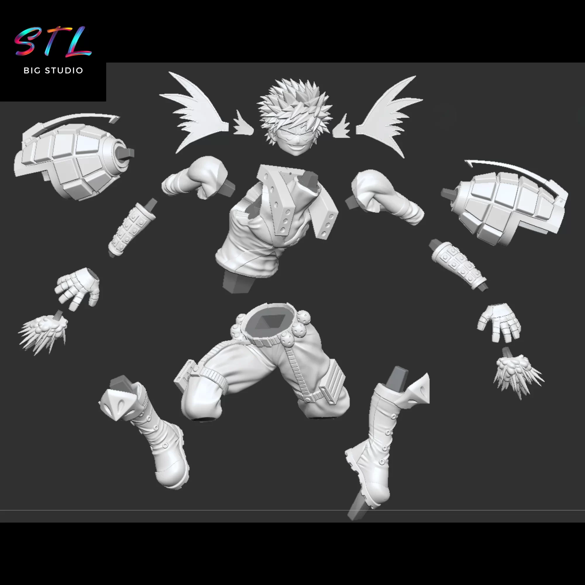 stl katsuki bakugo imprimir 3d stl katsuki bakugo imprimir 3d