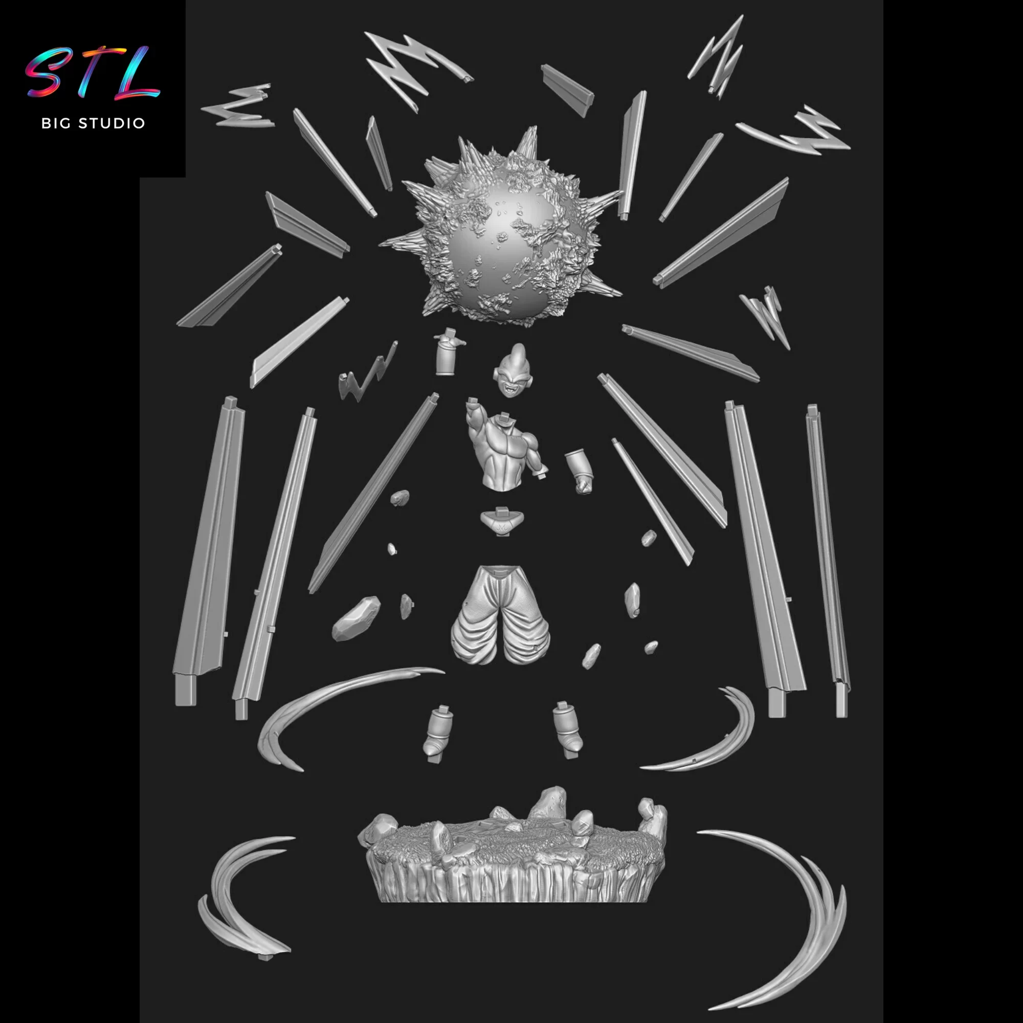 stl kid buu dragon ball impresion 3d anime stl kid buu dragon ball impresion 3d anime