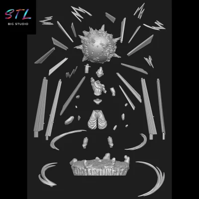 stl kid buu dragon ball impresion 3d anime