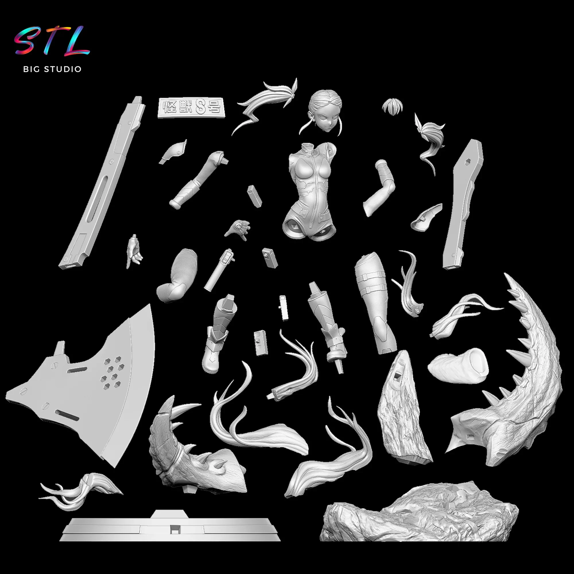 stl kikoru shinomiya impresion 3d kaiju no.8 stl kikoru shinomiya impresion 3d kaiju no.8