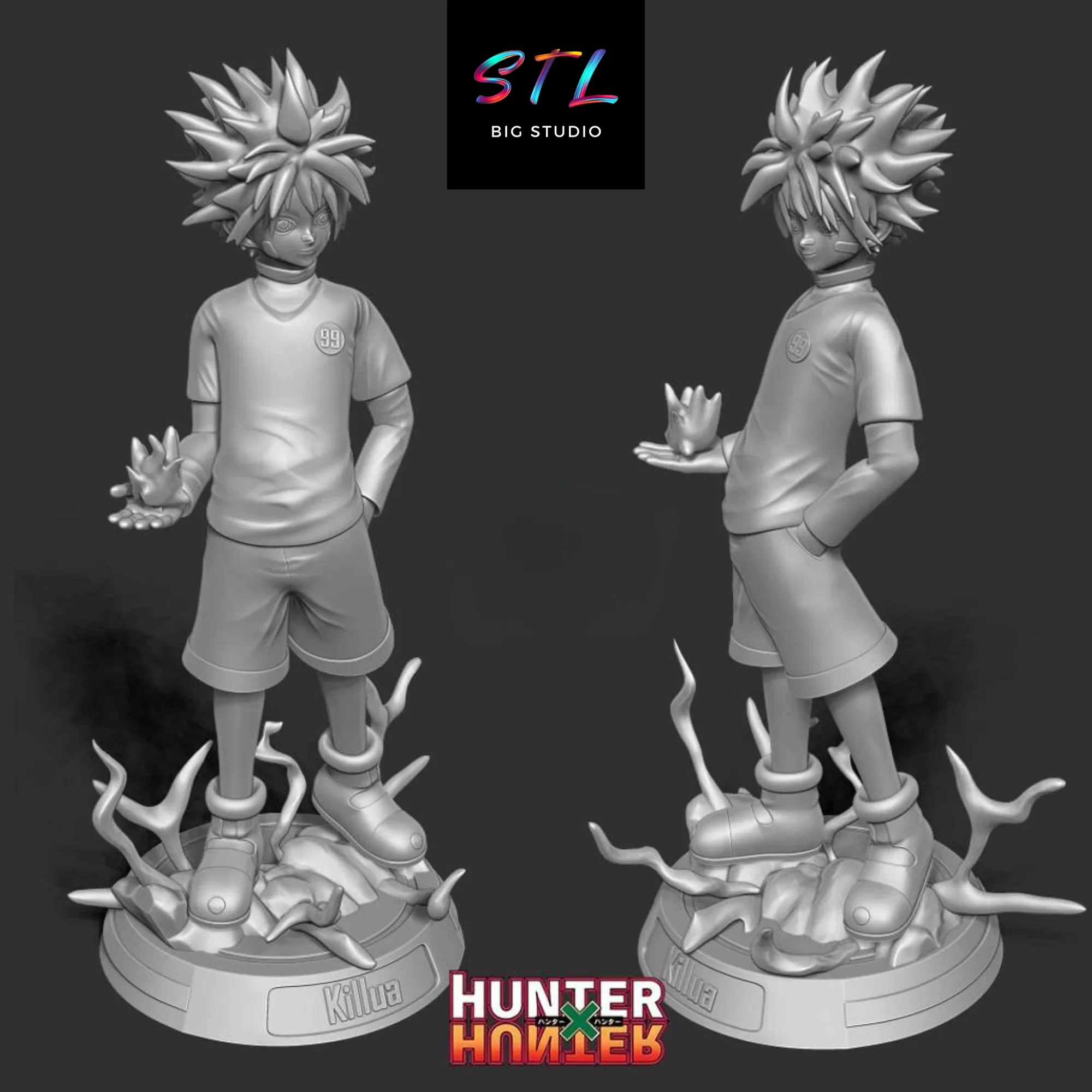 stl killua zoldyck hunter x hunter diorama stl killua zoldyck hunter x hunter diorama
