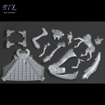 stl kiriko overwatch impresion 3d figura