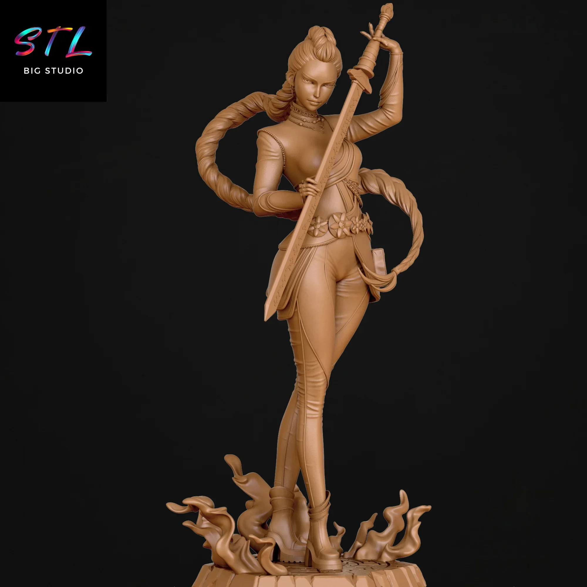 stl kpop demon hunters figura rumi impresion 3d stl kpop demon hunters figura rumi impresion 3d