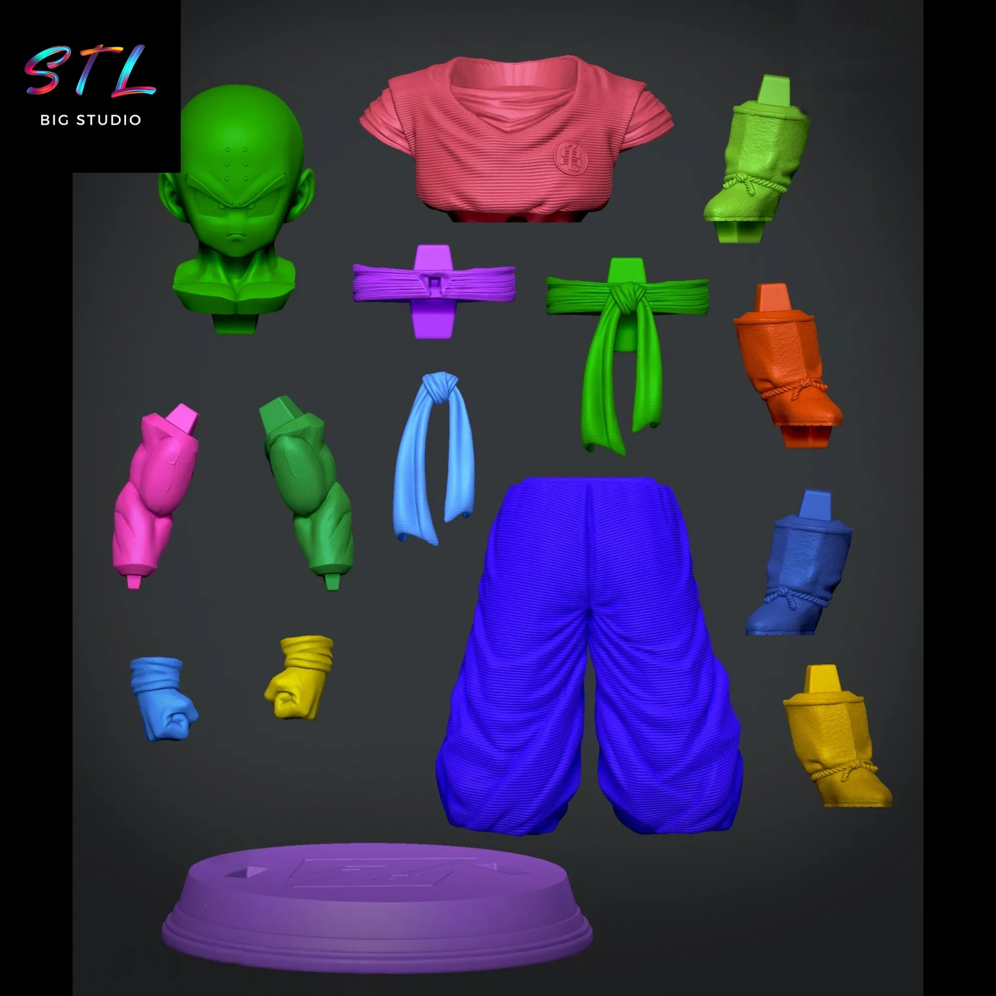 stl krillin dragon ball para impresion 3d stl krillin dragon ball para impresion 3d