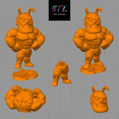 stl la garrapata chibi kawaii para impresion 3d