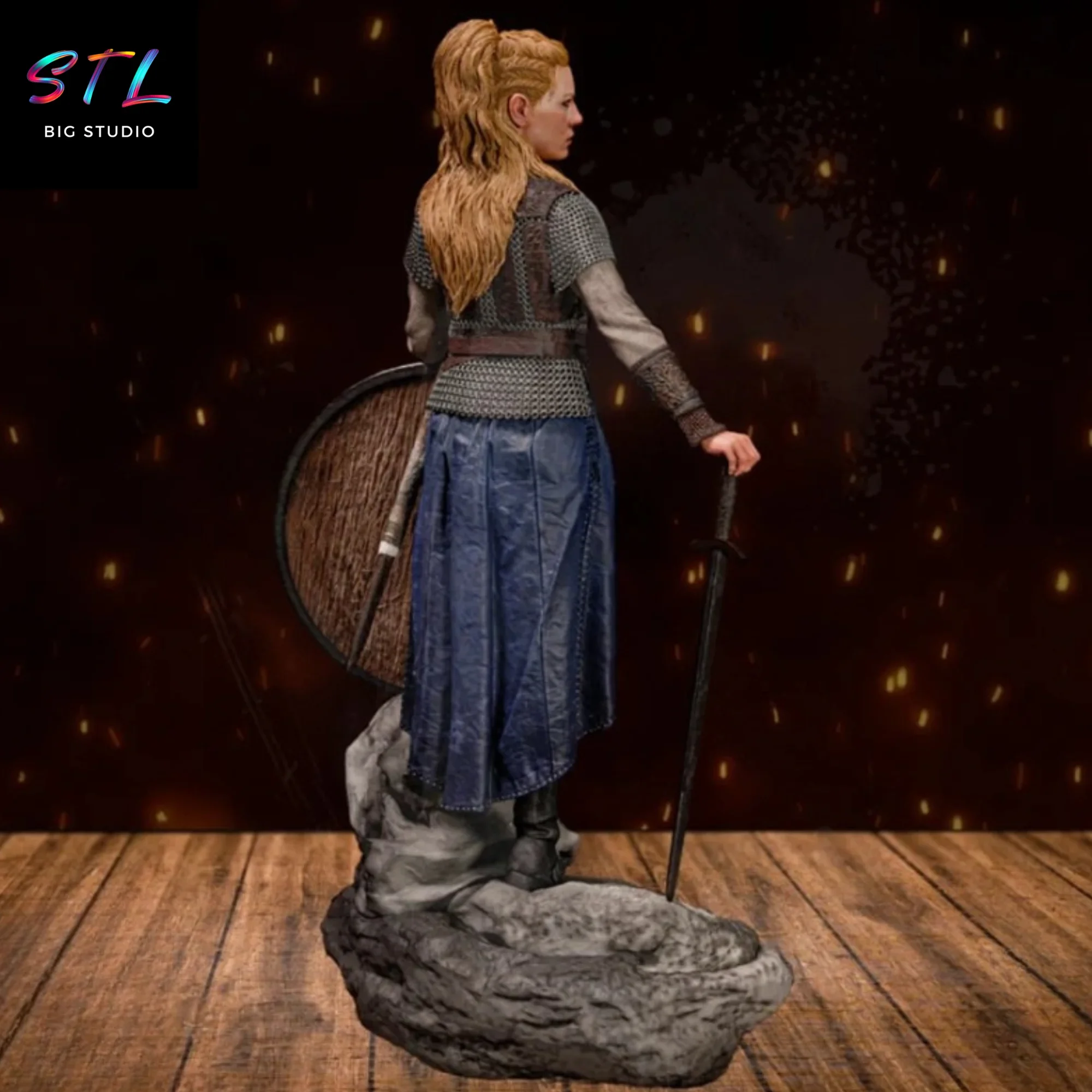 stl lagertha vikings figura impresion 3d stl lagertha vikings figura impresion 3d