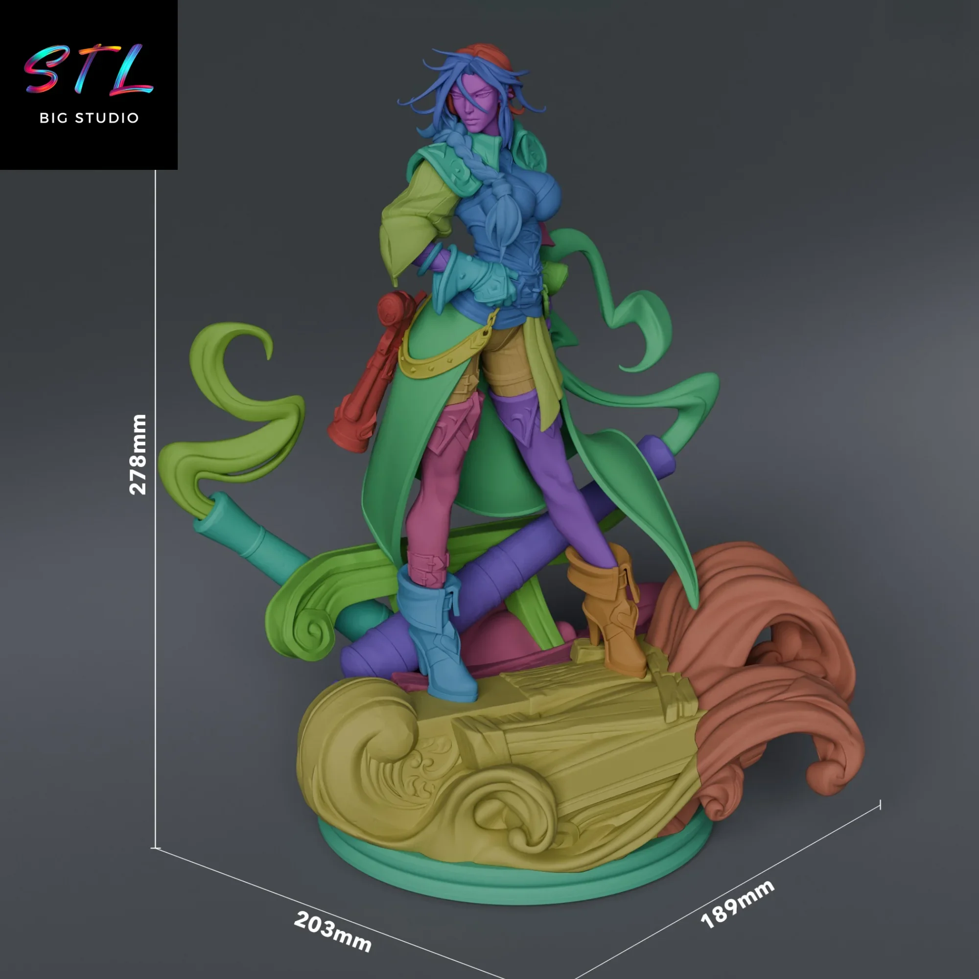 stl league of legends figura miss fortune impresion 3d stl league of legends figura miss fortune impresion 3d