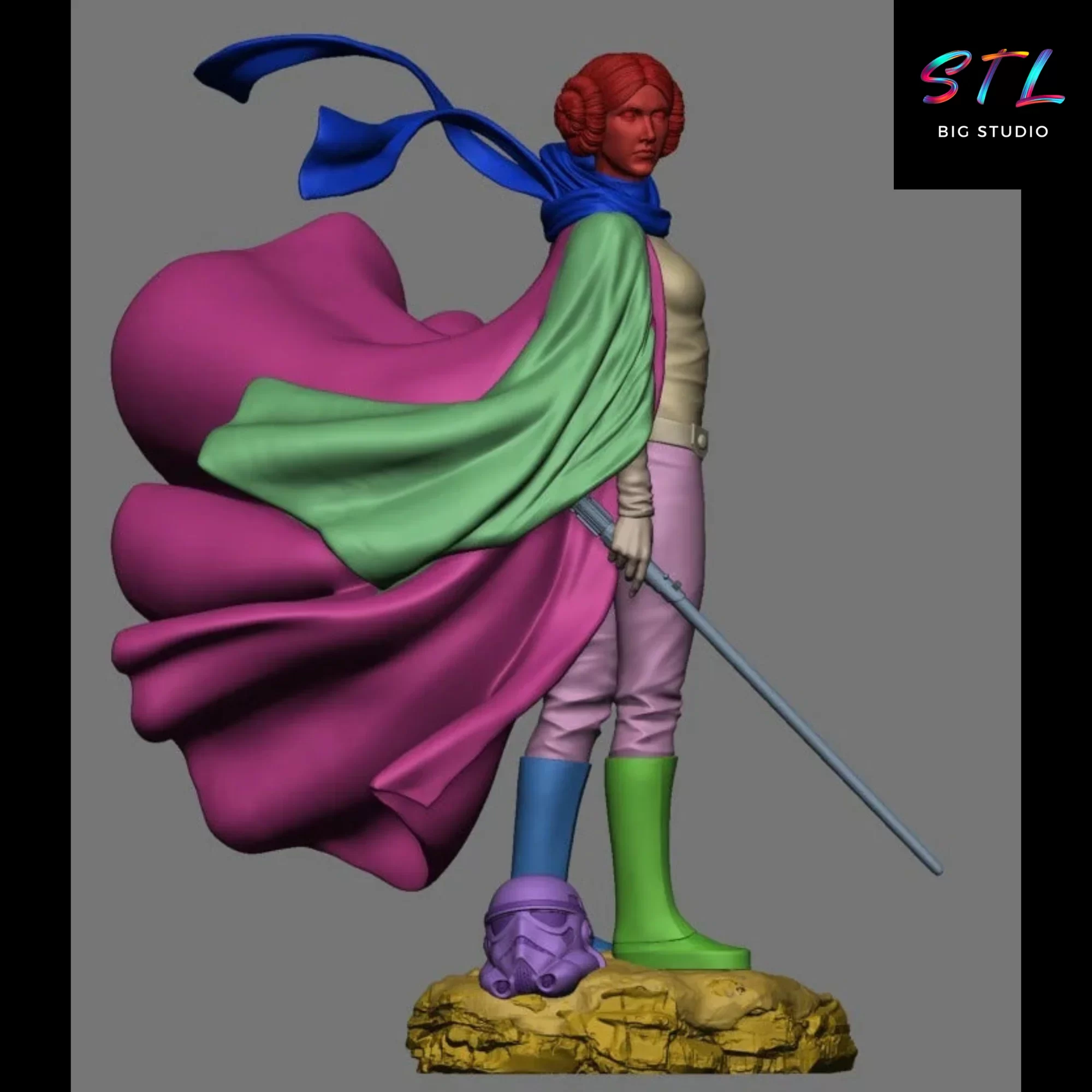 stl leia star wars imprimir 3d stl leia star wars imprimir 3d