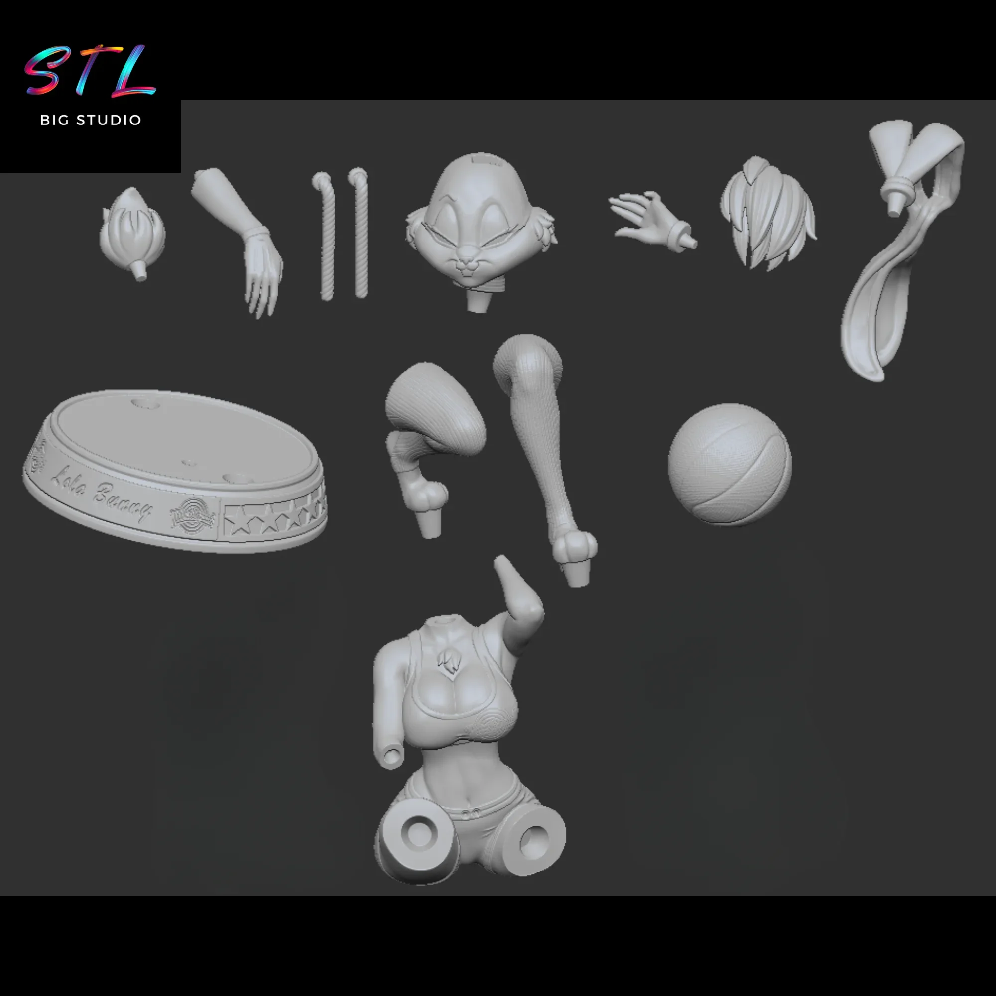 stl lola bunny impresion 3d figura looney tunes stl lola bunny impresion 3d figura looney tunes