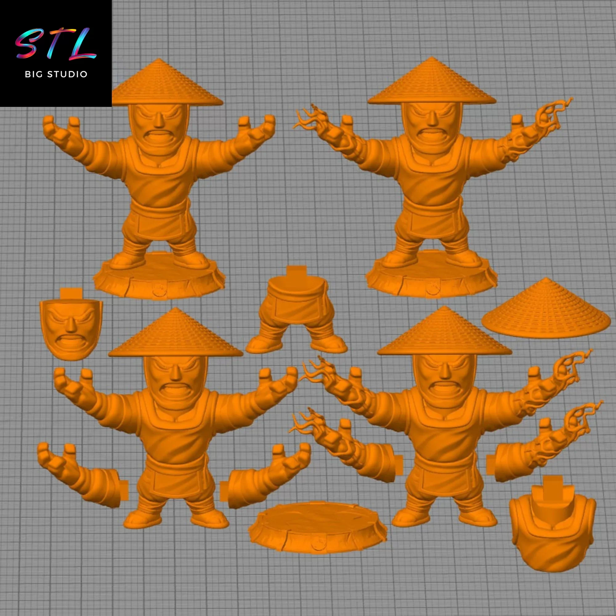 stl lord raiden chibi kawaii impresion 3d mortal kombat stl lord raiden chibi kawaii impresion 3d mortal kombat
