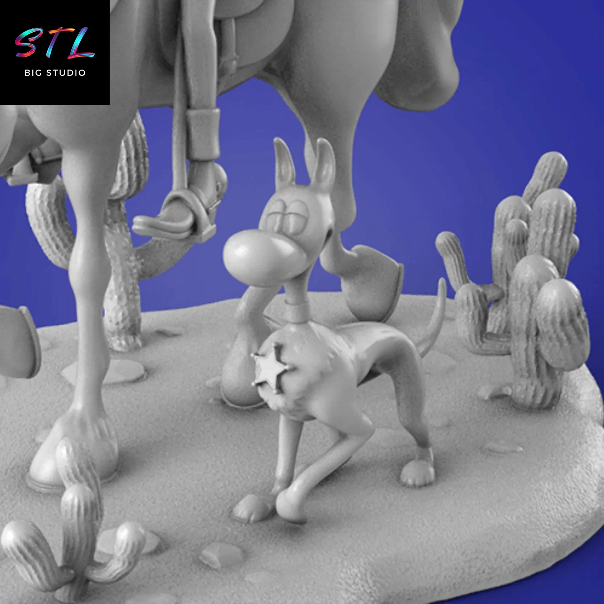 stl lucky luke diorama para impresion 3d stl lucky luke diorama para impresion 3d