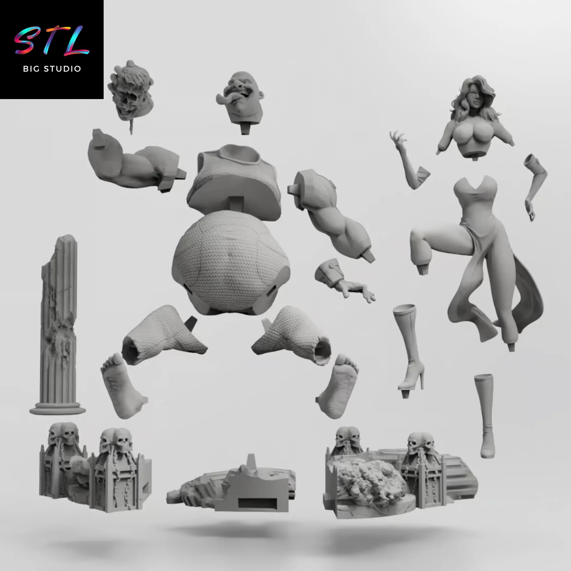 stl lust y gluttony diorama fullmetal alchemist impresion 3d stl lust y gluttony diorama fullmetal alchemist impresion 3d