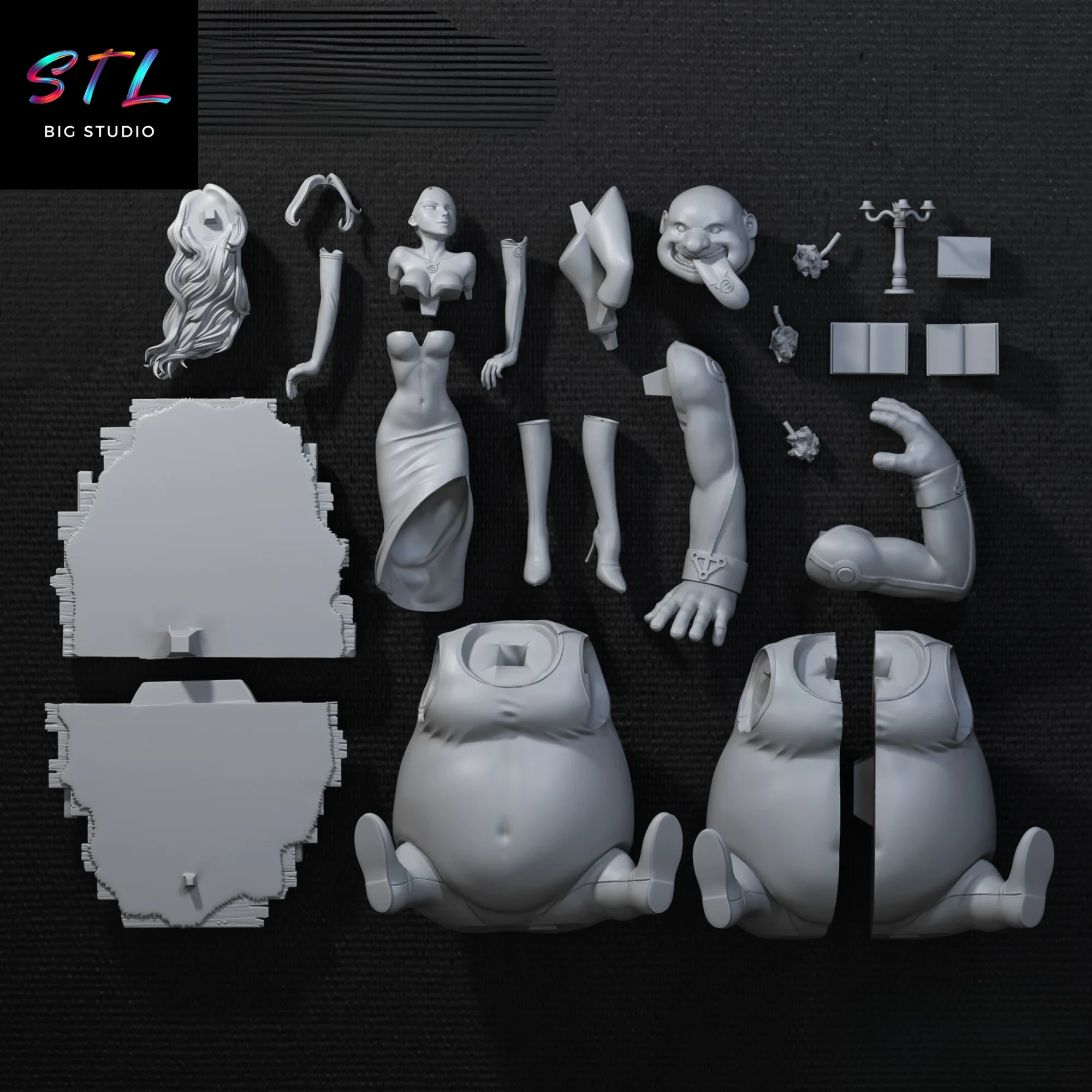 stl lust y gluttony impresion 3d diorama fullmetal alchemist stl lust y gluttony impresion 3d diorama fullmetal alchemist