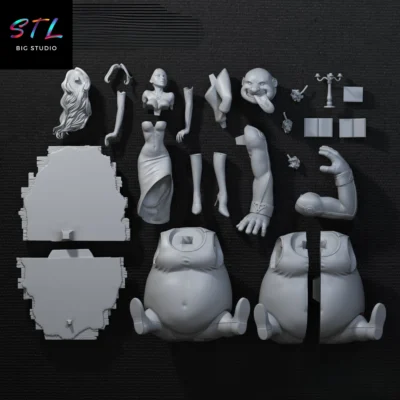 stl lust y gluttony impresion 3d diorama fullmetal alchemist