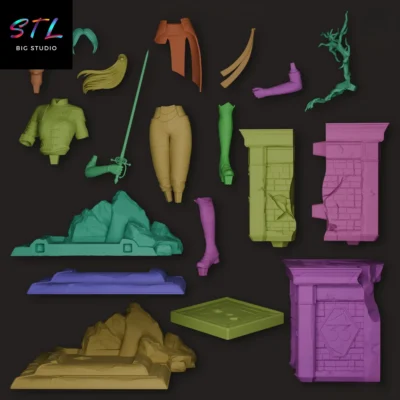 stl maelle clair obscur figura para impresion 3d