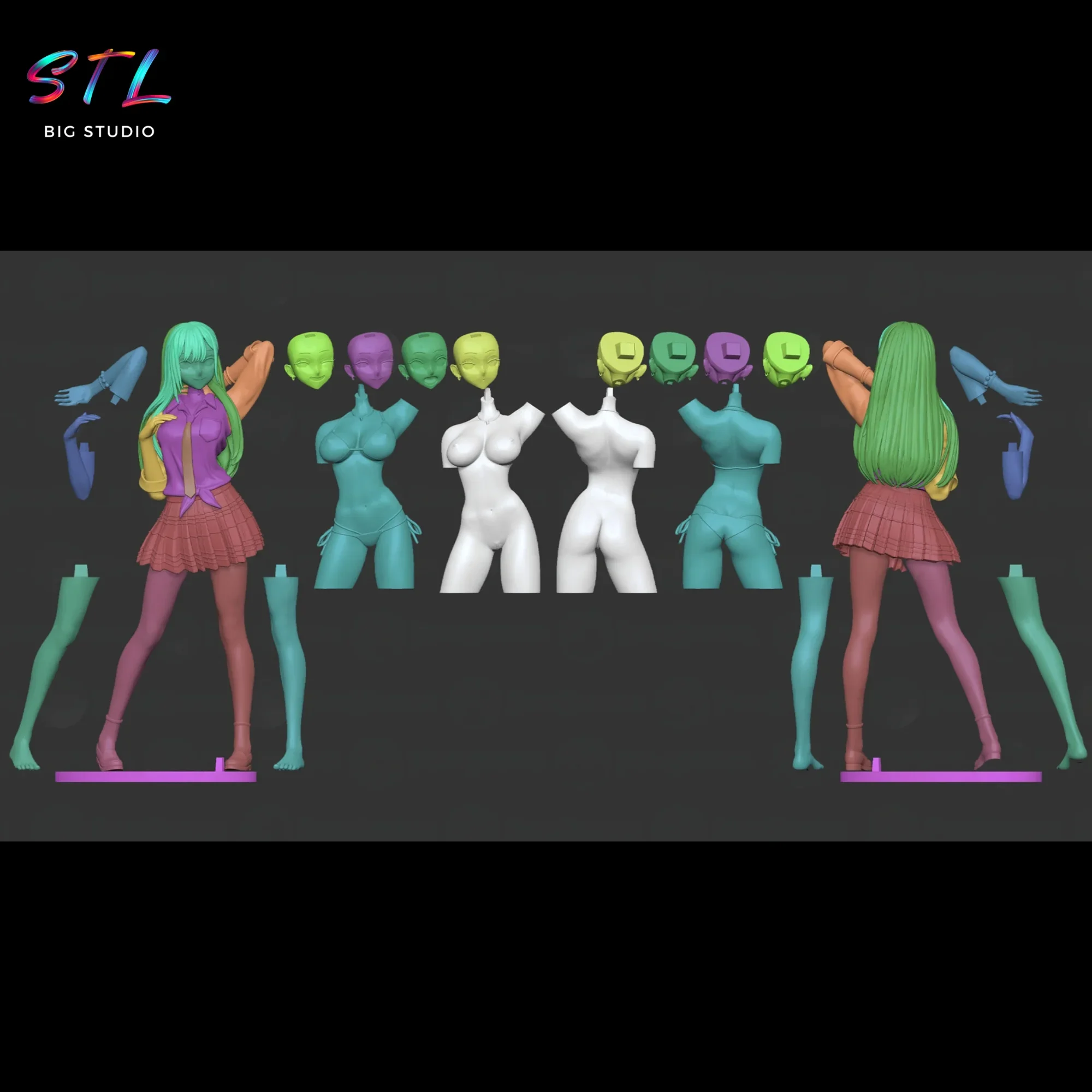 stl marin kitagawa impresion 3d figura my dress-up darling stl marin kitagawa impresion 3d figura my dress-up darling