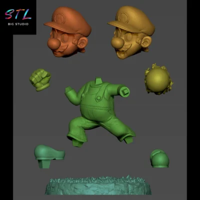 stl mario bros bola de fuego para impresion 3d