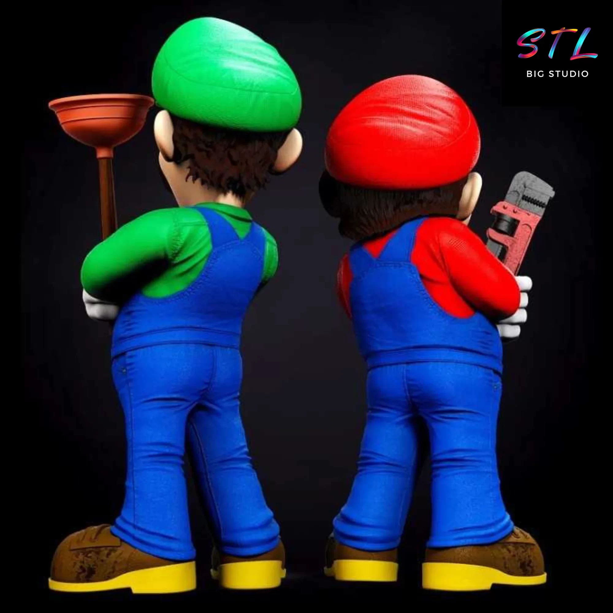stl mario bros y luigi figuras 3d para impresion stl mario bros y luigi figuras 3d para impresion