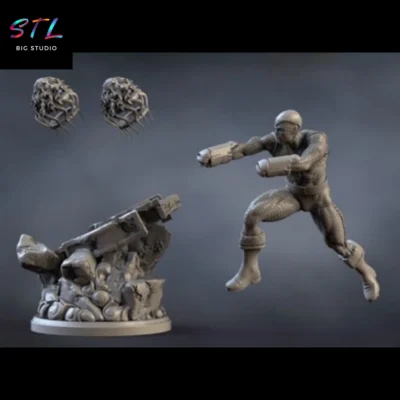 stl marvel figura shocker impresion 3d