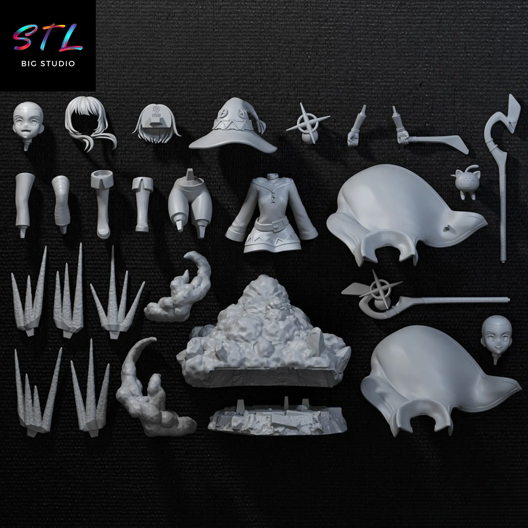 stl megumin impresion 3d figura konosuba stl megumin impresion 3d figura konosuba