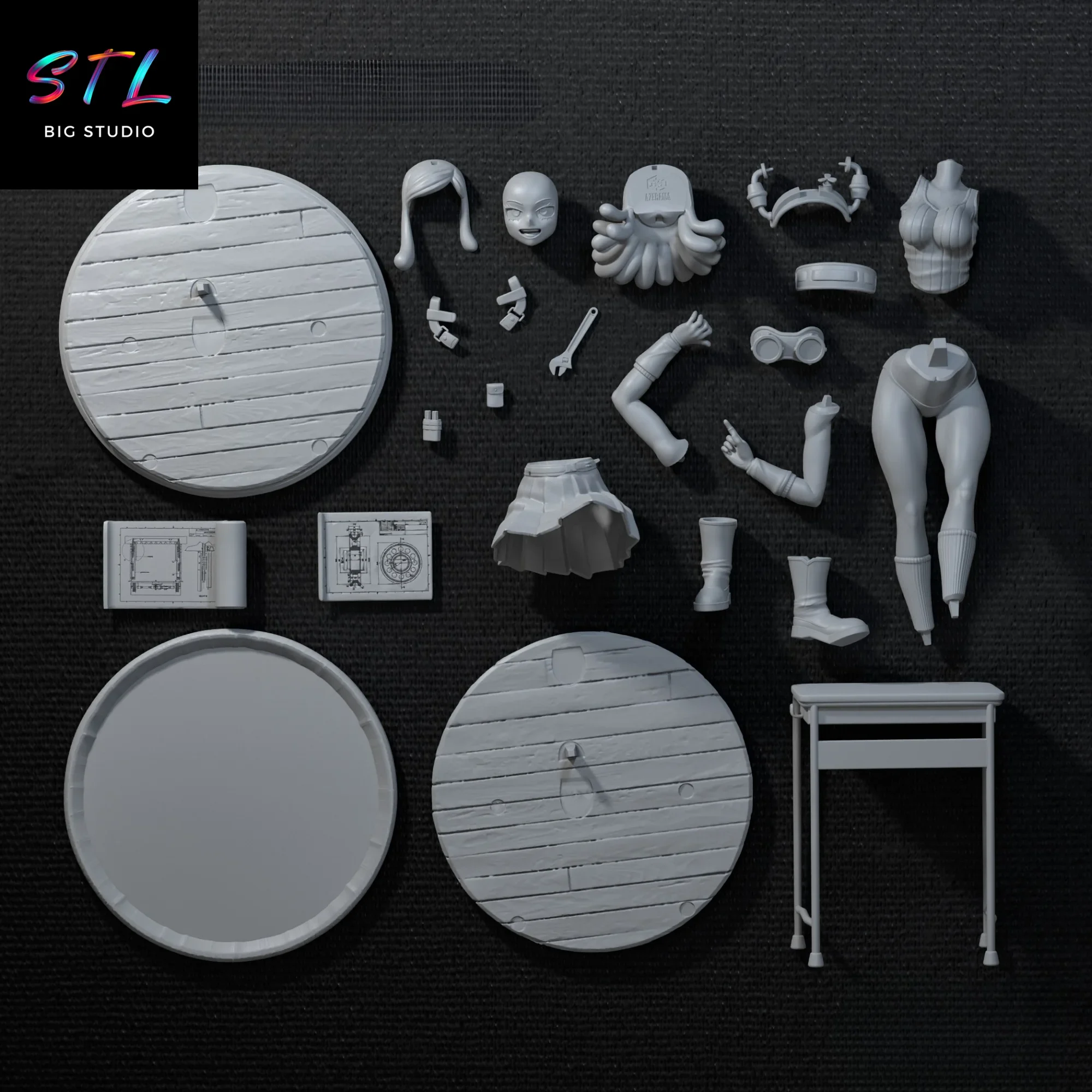 stl mei hatsume impresion 3d my hero academia stl mei hatsume impresion 3d my hero academia