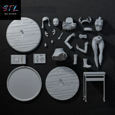 stl mei hatsume impresion 3d my hero academia