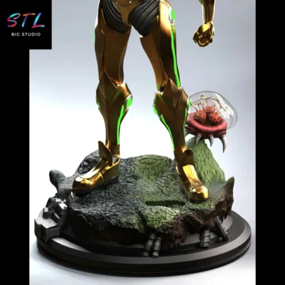 stl metroid figura samus aran para impresion 3d