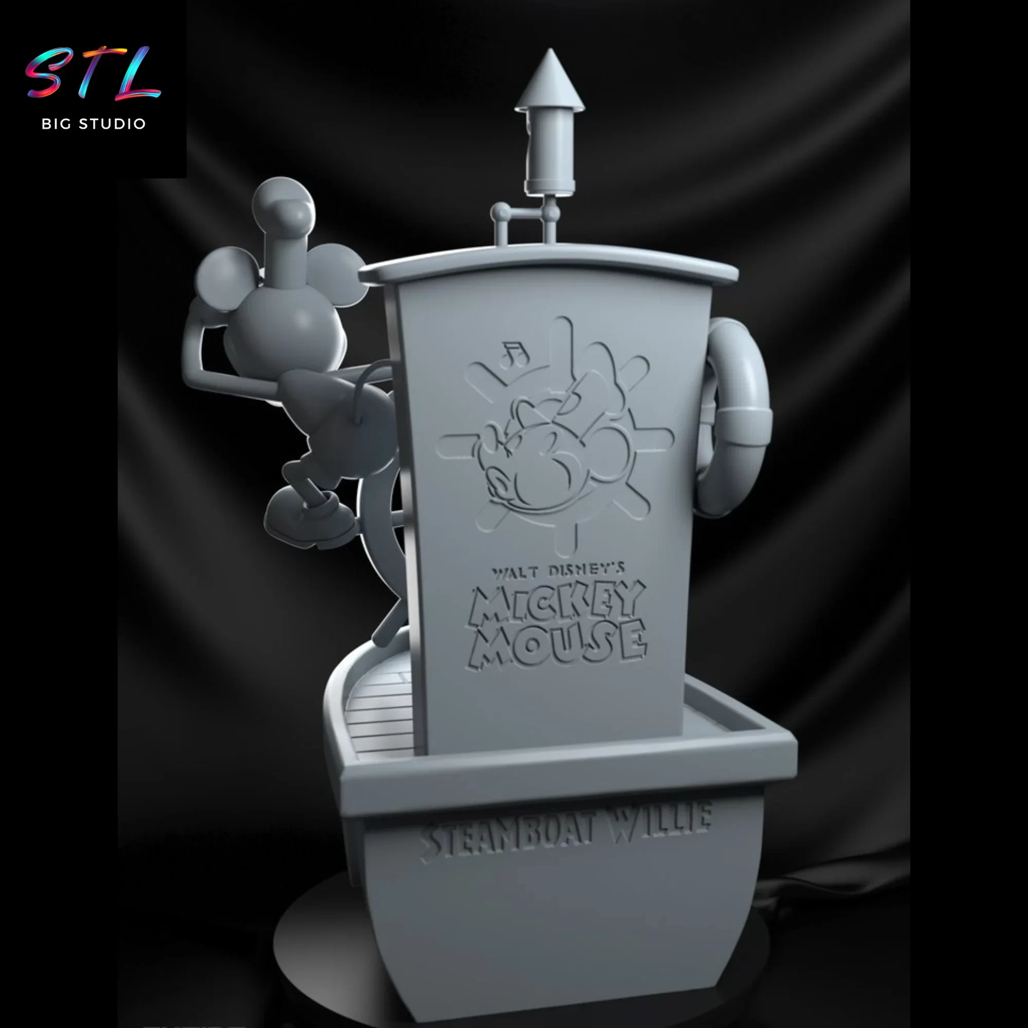 stl mickey mouse steamboat willie disney impresion 3d stl mickey mouse steamboat willie disney impresion 3d
