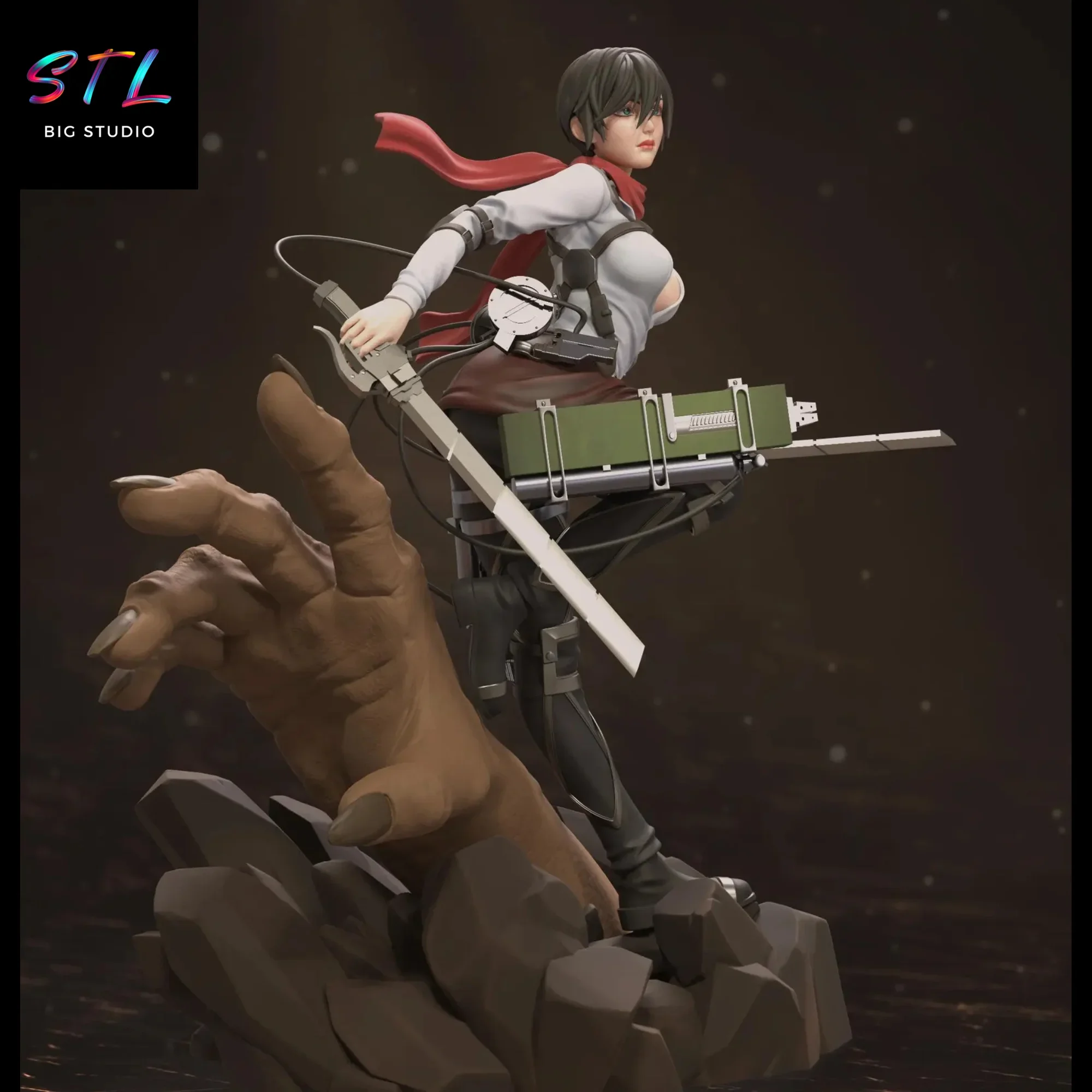 stl mikasa ackerman figura attack on titan para impresion 3d stl mikasa ackerman figura attack on titan para impresion 3d