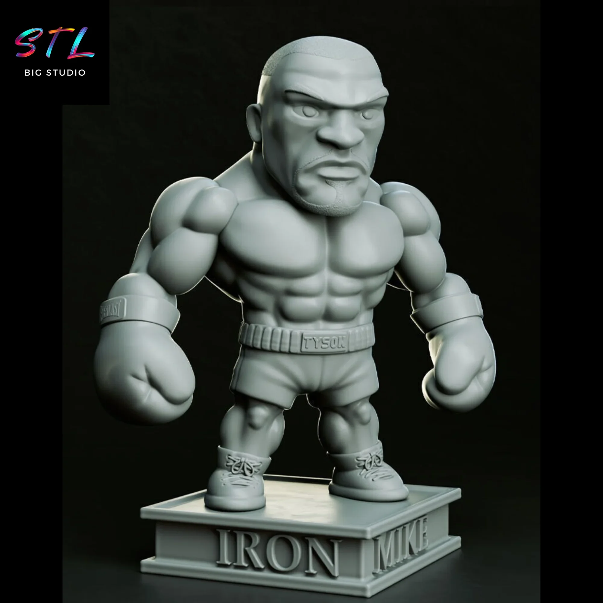 stl mike tyson chibi kawaii para impresion 3d stl mike tyson chibi kawaii para impresion 3d