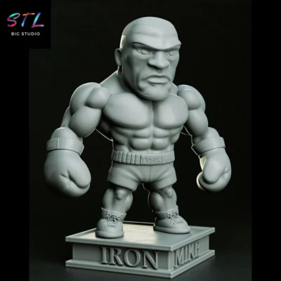 stl mike tyson chibi kawaii para impresion 3d
