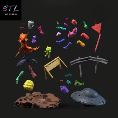 stl momo ayase y okarun diorama dan da dan impresion 3d