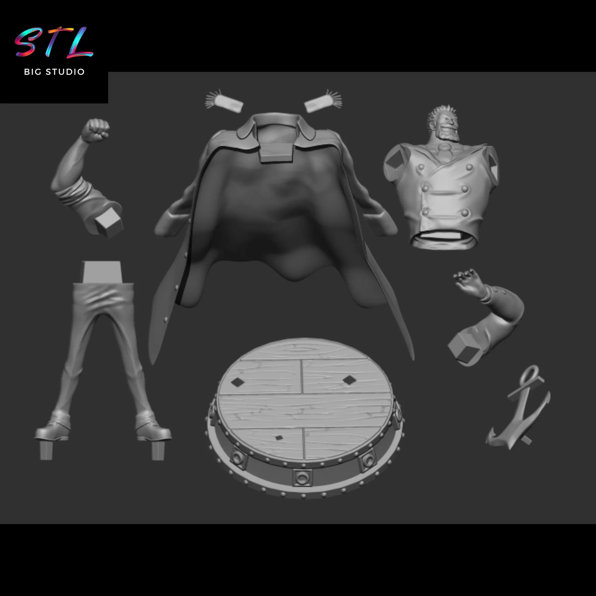 stl monkey d garp one piece imprimir 3d stl monkey d garp one piece imprimir 3d