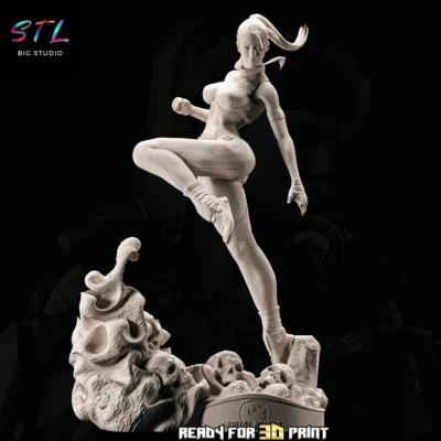stl mortal kombat impresion 3d sonya blade