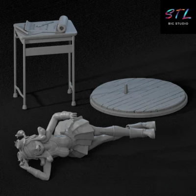 stl my hero academia impresion 3d mei hatsume