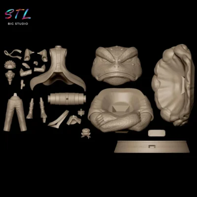 stl naruto y gamakichi impresion 3d