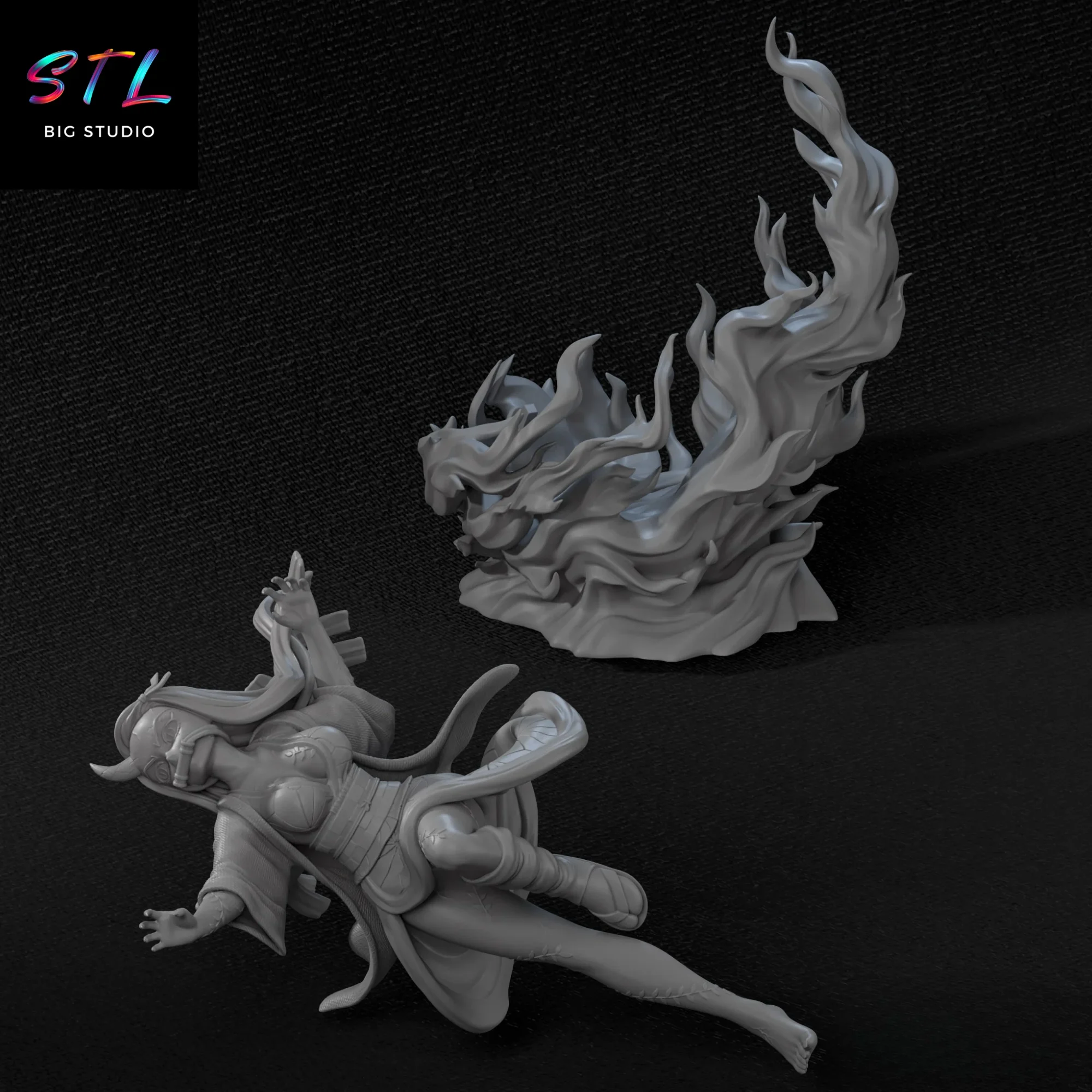stl nezuko kamado impresion 3d kimetsu no yaiba stl nezuko kamado impresion 3d kimetsu no yaiba