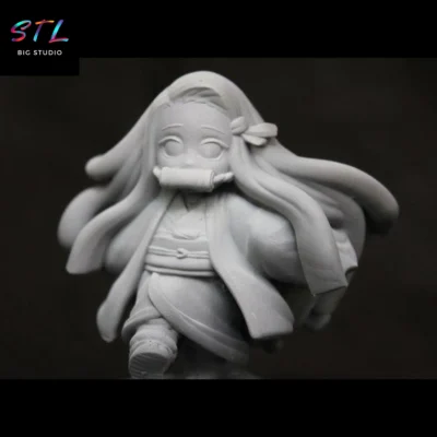 stl nezuko kamado pequeña figura impresion 3d demon slayer